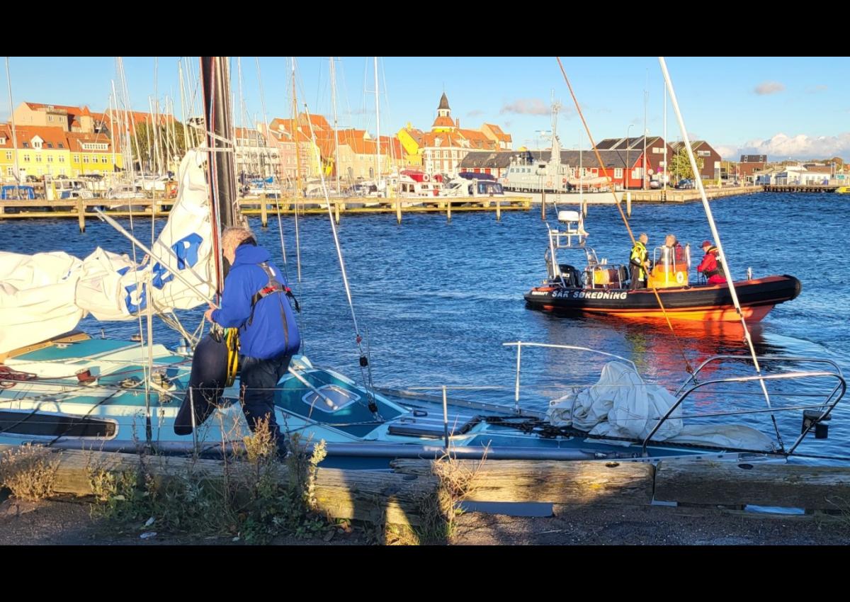 Tysk båd ved kaj