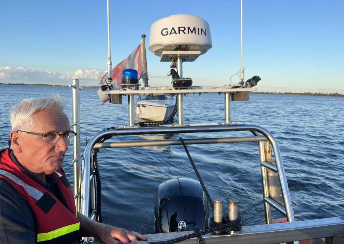 Motorbåd ved Lindø