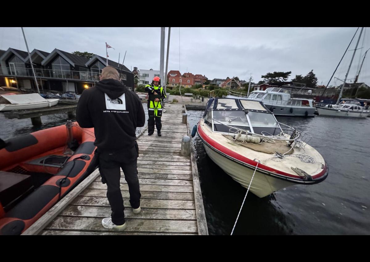 Havarist lagt til bro ved mastekran