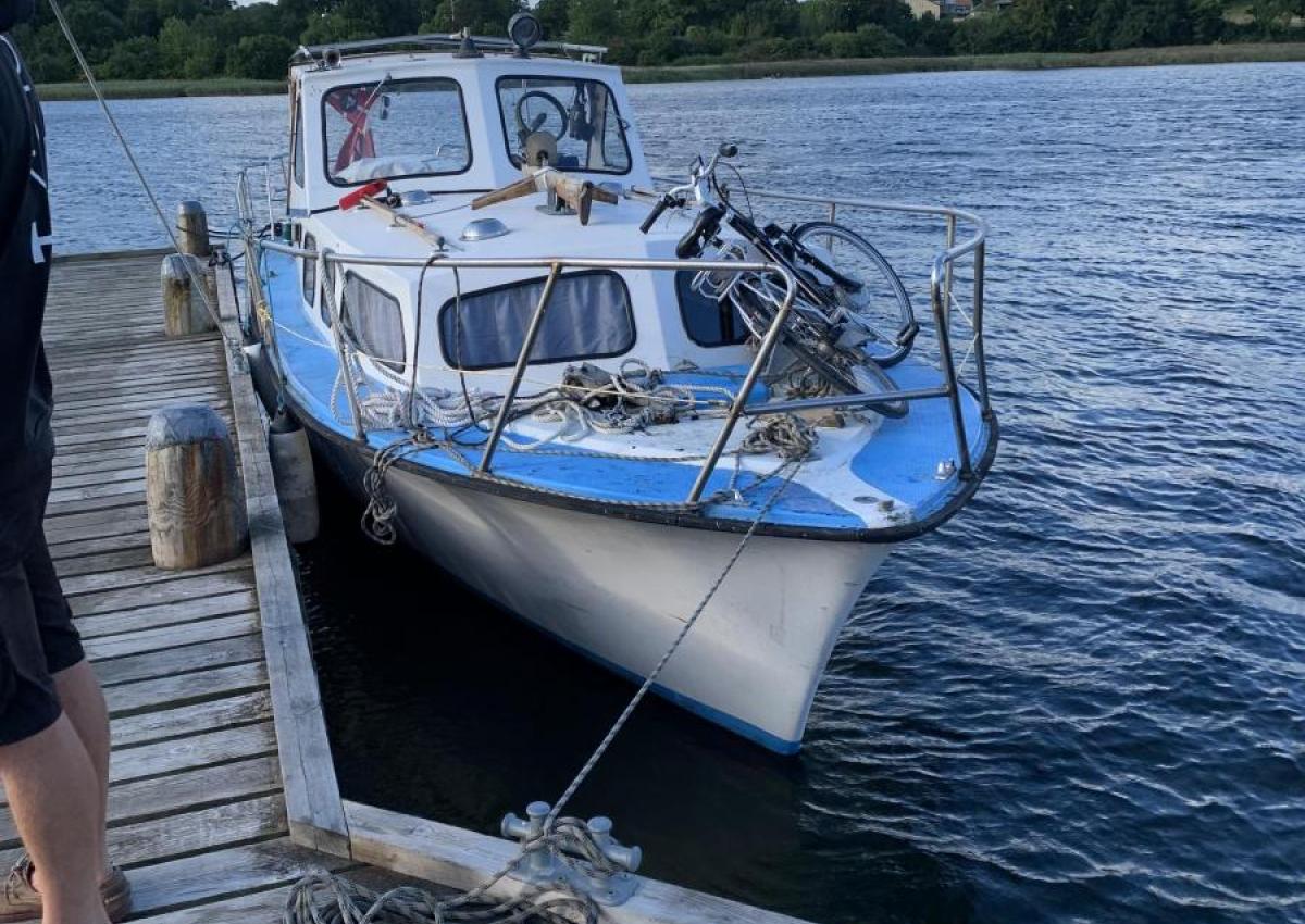 Jupiter 30 med motorstop ved Vordingborg.
