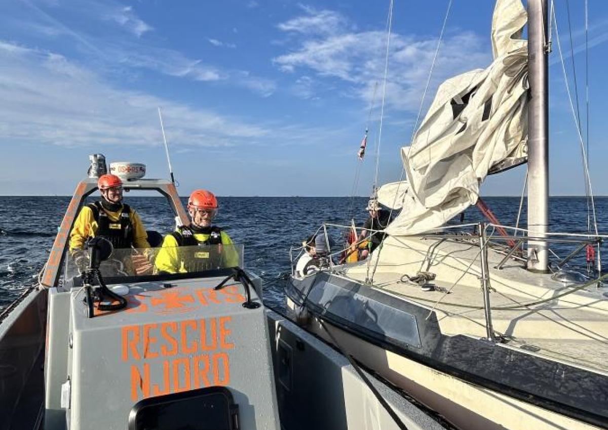 Et kort slæb og så kom de sikkert i havn