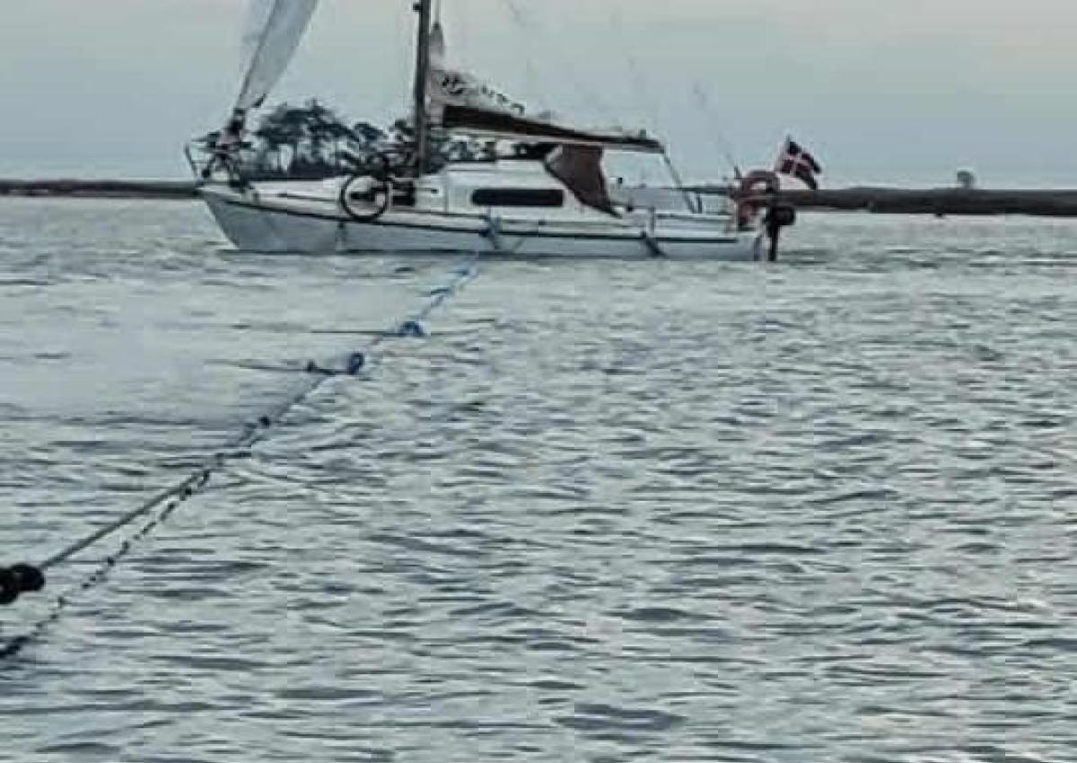 Albin 27 på lavt vand