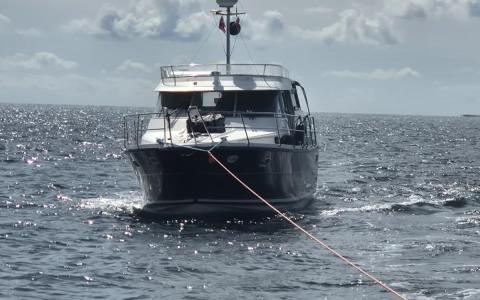 Havarist på træk med Rescue Freja 