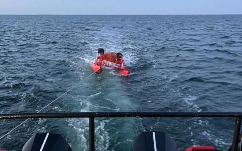 Hjemmelavet vandcykel på slæb med Rescue Freja