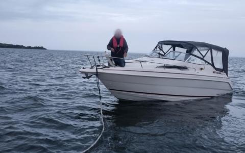 Synkende skude i Nykøbing Fjord