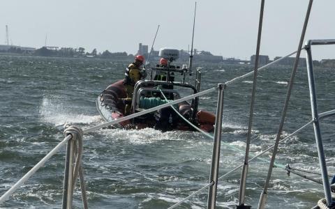 Rescue Ran igang med bugsering.