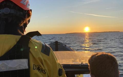 Vi fik ikke taget billeder under aktionen, så her er en smuk solnedgang i stedet