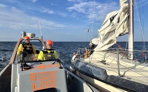 Et kort slæb og så kom de sikkert i havn