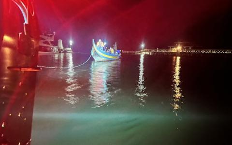 Vikingerne entrer Kerteminde havn 
