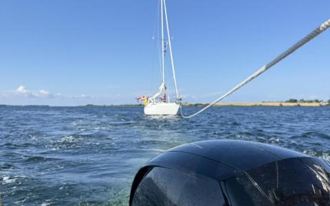 Bugsering af en B31 mod Kalvehave