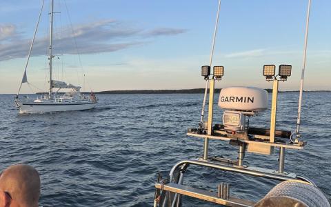 40 fods tysk sejlbåd grundstødt ved suderø